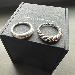 AUTHENTIC David Yurman sterling silver stacking rings!!!